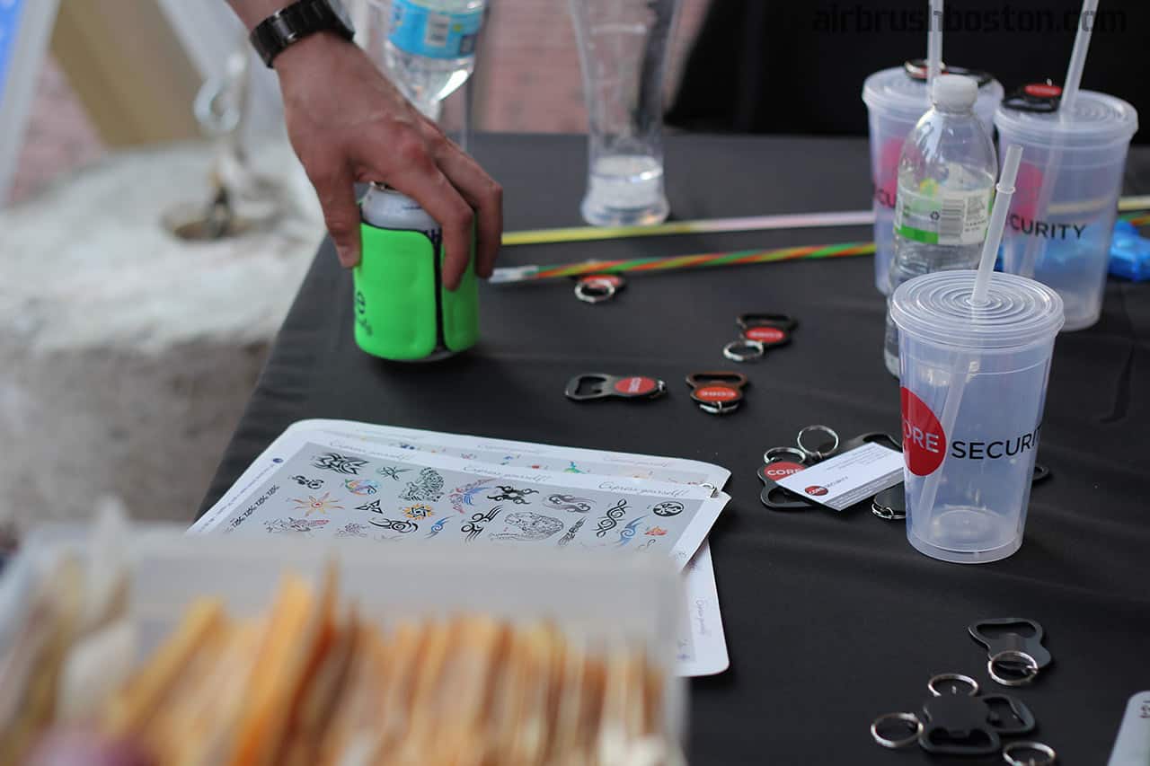 our airbrush tattoo table