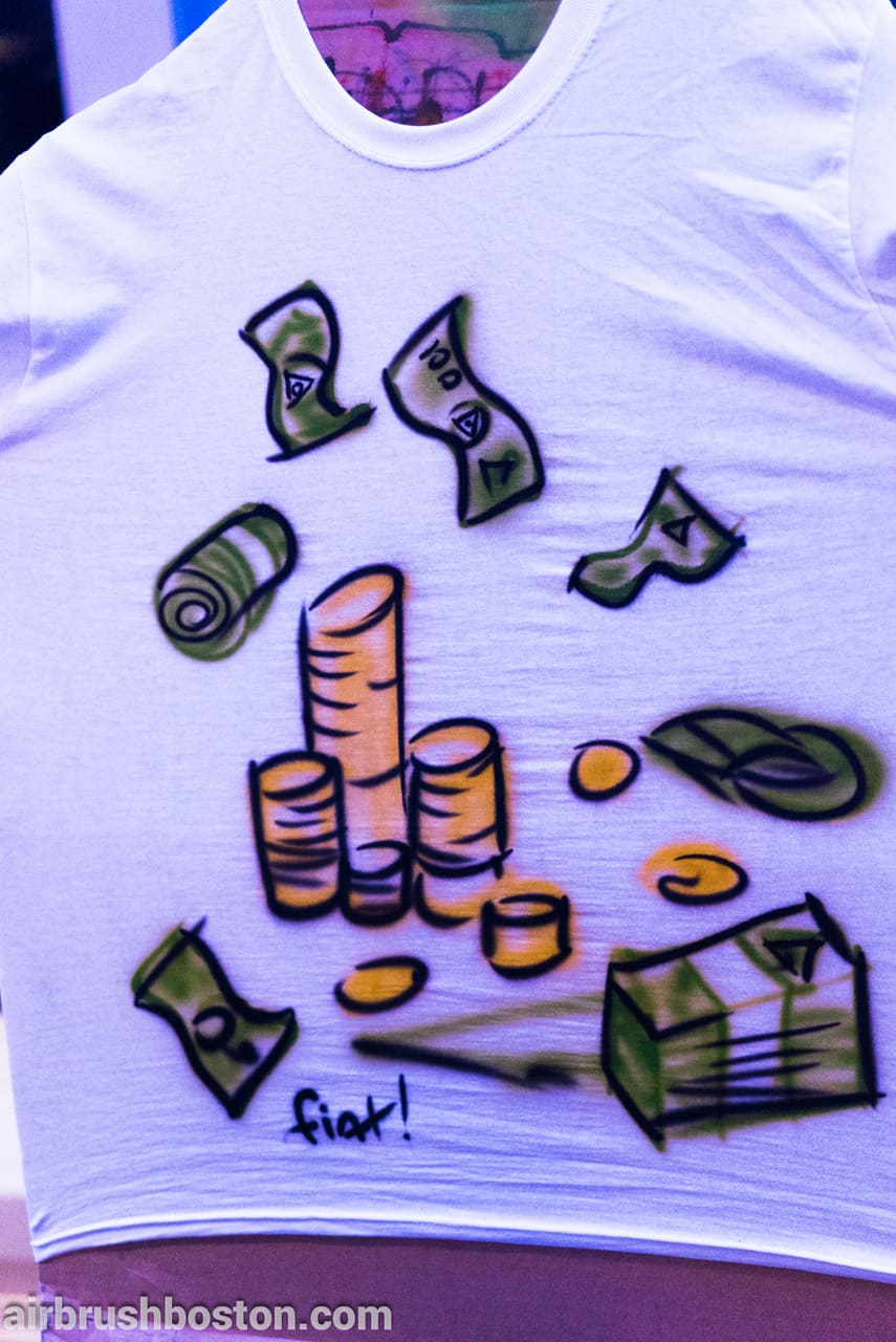 money shirt airbrush