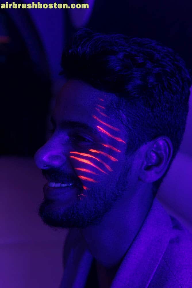 face painting at night club