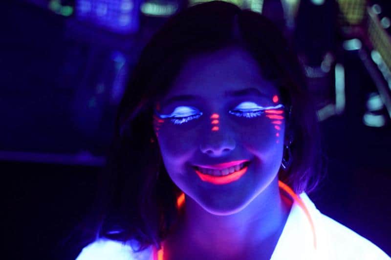 black light face paint