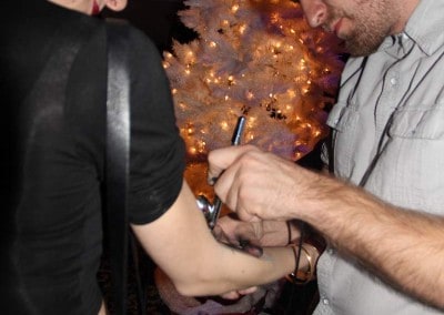 airbrushing with makeup at royale