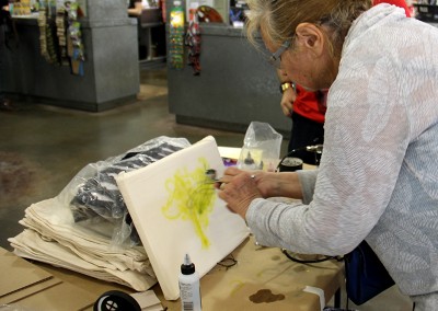 giving an airbrush lesson