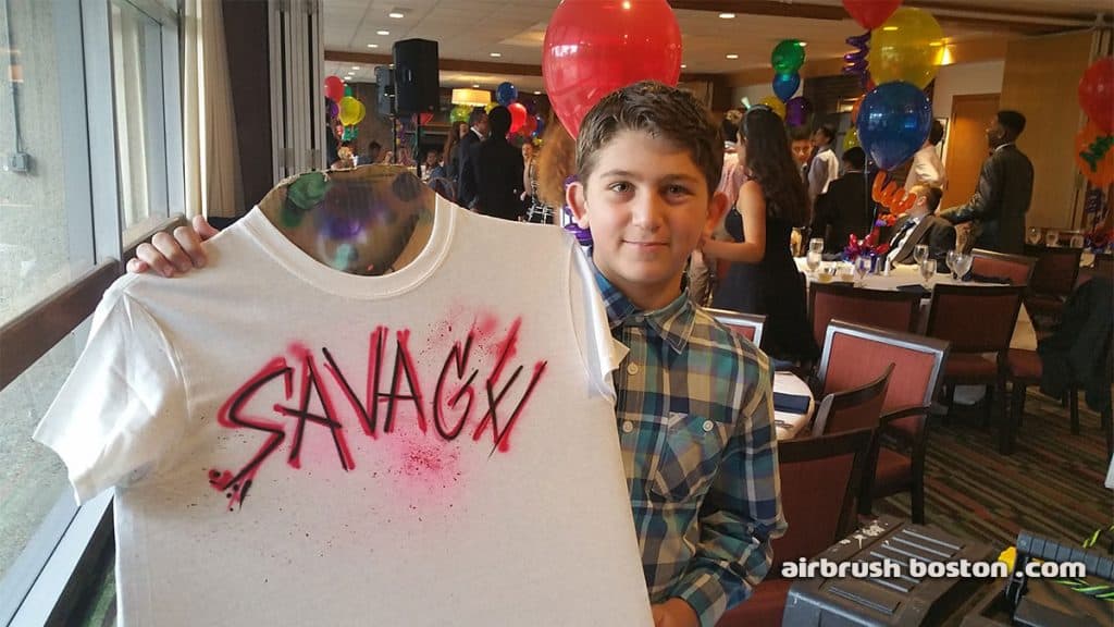 airbrush mitzvah tee shirt party